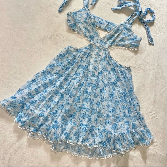 Tularosa Light Blue Floral Mini Dress - Picture 6 of 10